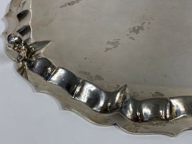A Spanish silver-plate salver, J Perez, Madrid, 20th century