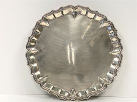 A Spanish silver-plate salver, J Perez, Madrid, 20th century