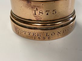 An Imperial Gill brass measure, Potter, London, 1875