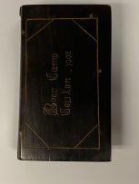 A Boer War prisoner of war fruitwood spectacle case, Bermuda