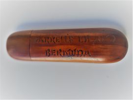 A Boer War prisoner of war fruitwood spectacle case, Bermuda