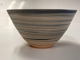 Anthony Shapiro; Earthenware blue-glazed bowl