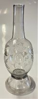A collection of eight German clear and engraved glass flasks, 19th century
