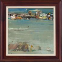 Sidney Goldblatt; Seascape with Boats