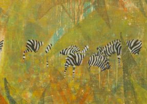 Gordon Vorster; Zebras among the Trees