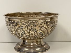 An Edward VII silver rose bowl, George Nathan & Ridley Hayes, Chester, 1907
