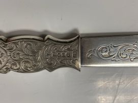 A Victorian silver letter opener, Alfred Taylor, Birmingham, 1854-1855