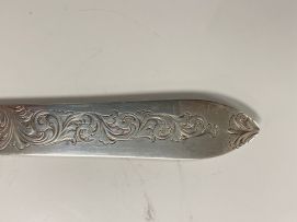 A Victorian silver letter opener, Alfred Taylor, Birmingham, 1854-1855