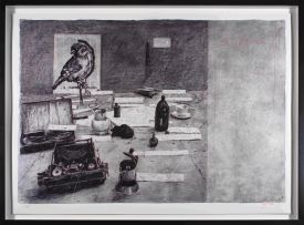 William Kentridge; Table with Sparrow (Left-hand)
