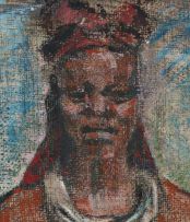 Johannes Blatt; Young African Woman in Traditional Dress