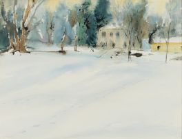 Maud Sumner; A House in the Snow (Eathorpe Park, Warwickshire)
