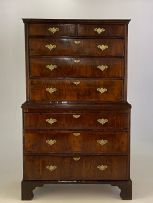 A George III walnut chest-on-chest