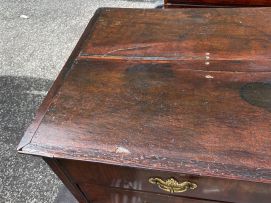 A George III walnut chest-on-chest