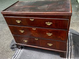 A George III walnut chest-on-chest