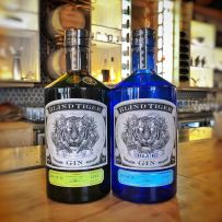 Blind Tiger Gin for a year, Ballentine’s Whisky and Richard Scott painted Wine Bottle