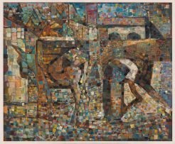 Sidney Goldblatt; Composition with Man and Donkey