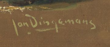 Jan Dingemans; Vase of Dahlias
