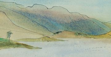 Maud Sumner; Landscape with Lake and Hills