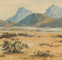 Otto Klar; Landscape with Mountains