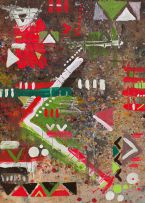Samson Mnisi; Abstract Composition I; Abstract Composition II, two