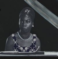 Sam Nhlengethwa; Nina Simone with Richard Davis