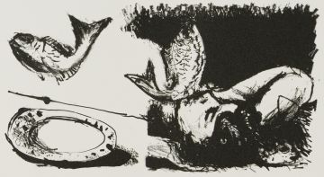 William Kentridge; Woman with Fish and Plate