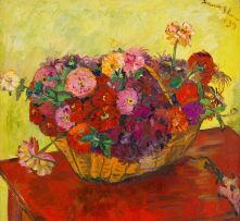 Irma Stern; Still Life with Basket of Flowers