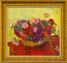 Irma Stern; Still Life with Basket of Flowers