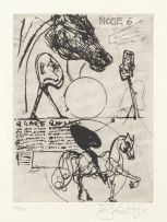 William Kentridge; Nose 6, from: Suite of Thirty Etchings of Nose
