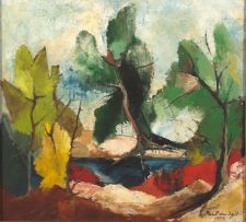 Paul du Toit; Trees and Stream