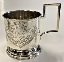 A Russian silver tea glass holder, Anatoly Apollonovich Artsybashev, Moscow, 1893