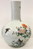 A pair of large Chinese famille-rose vases, Republic period