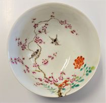 A pair of Chinese famille-rose bowls, 20th century