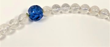A Chinese crystal bead and blue glass court necklace, Chaozhu, Qing Dynasty, 19th century