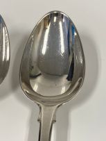 Six silver 'Fiddle' pattern dessert spoons, Paul Storr, London, 1816 - 1835