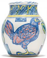 Ian Calder; Vase with Chicken Motif