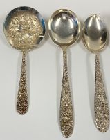 Three American silver spoons, S. Kierk & Son, .925 sterling