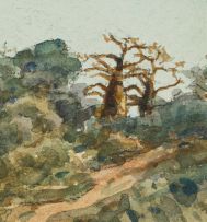 Erich Mayer; Bushveld Landscape with Baobabs