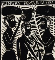 John Muafangejo; Hungry People in 1981