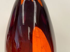 A large Italian red and orange glass vase
