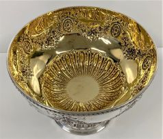 A George V silver-gilt rose bowl, Fenton Brothers Ltd, Sheffield, 1905