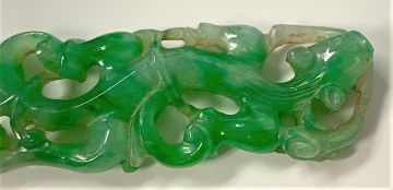 A Chinese jade carving of a chilong, Qing Dynasty, 19th century