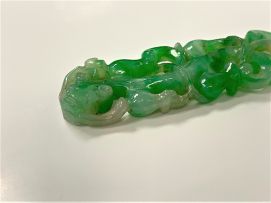 A Chinese jade carving of a chilong, Qing Dynasty, 19th century