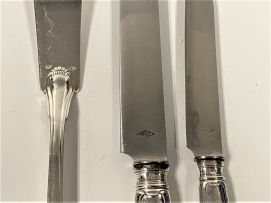 A French silver 'Fiddle and Bead' pattern flatware service, H&Cie, .800 standard