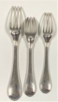 A French silver 'Fiddle and Bead' pattern flatware service, H&Cie, .800 standard