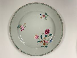 A set of five Chinese famille-rose plates, Qing Dynasty, Qianlong period, 1736-1795