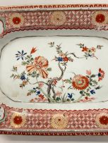 A Chinese famille-rose and rouge-de-fer dish, Qing Dynasty, Qianlong period, 1736-1796