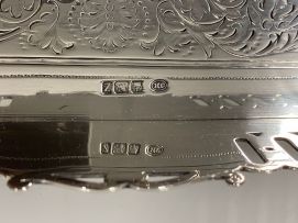 A Victorian silver tray, John Round & Son Ltd, Sheffield, 1892