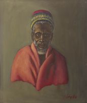 Simon Moroke Lekgetho; Self Portrait as an Old Man