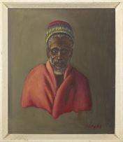 Simon Moroke Lekgetho; Self Portrait as an Old Man
